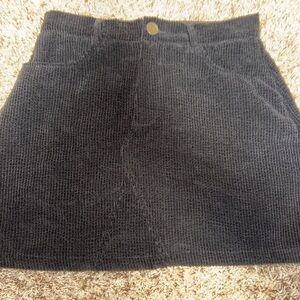 SHEIN Dark Gray Corduroy A-Line Skirt